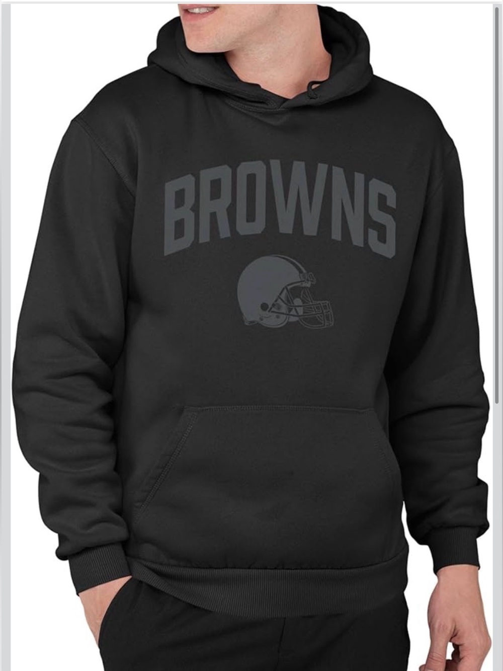 Junk Food NFL Blackout Hoodie for Men and Women Cleveland Browns 3XL NWT